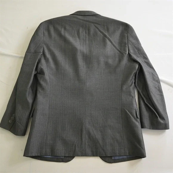 Beverly Hills Polo Club 42S 32x28 Gray Striped Mens Jacket Pants Suit